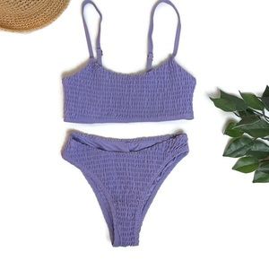 Mosmann Australia Lilac 2 Piece Bikini Swim Suit Bathing Suit Size S